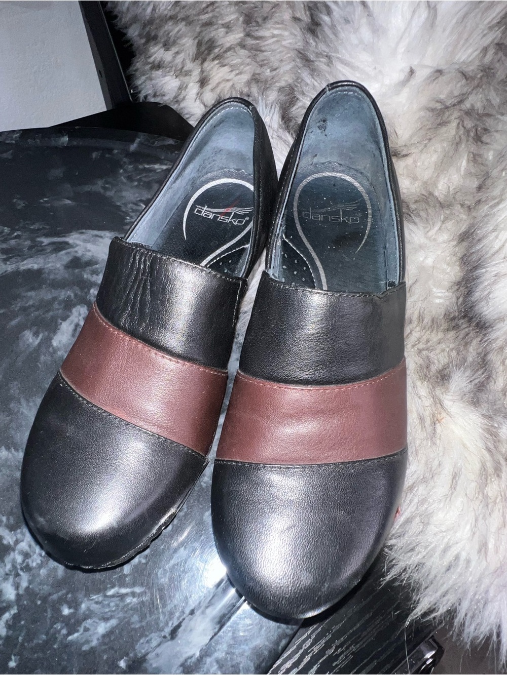 DANSKO Tenley Black Brown Professional Leather Clog - Picture 4 of 14